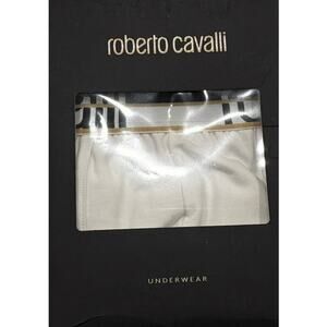 13-71 ROBERTO CAVALLI Men's NWT Cotton Boxer Brief Underwear White XS